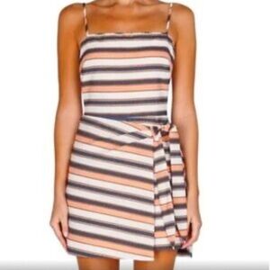 Adelyn Rae Romper Skort Striped Dress Size Medium